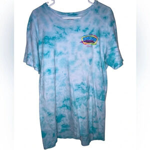 Vintage Ron Jon Surf Shop Tie Dye T Shirt Size Medium Light Blue Orlando 80s